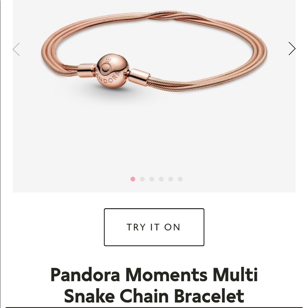 Rose Gold Pandora multi chain bracelet